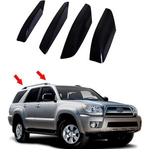 Tocatus Roof Cargo Rack Rail End Cover Shell Cap Trim for 2003-2009 Toyota 4Runner SW4 N210, Black, 4pcs