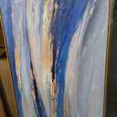 Abstract Wall Art Canvas Paintings Blue Fantasy Modern Large Framed Artwork Decor for Living Room Bedroom Office Painting Home Decor 24"x48"