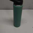 Fijinhom 24 oz Insulated Water Bottle with Handle, 304 Stainless Steel Water Bottles with Wide Mouth, Double Wall Vacuum Sports Water Bottle, BPA Free, Keep Cold and Hot, Forest Green