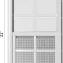 2 Pack Shed Windows 14" W x 21" H Flush Mount, White Household Windows for Playhouses, Barns, Chicken Coop