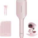 Waver Curling Iron Lena S12 Beach Waver Curling Wand, Hair Tool with 2 Barrels, Anti-Scald Protection, Adjustable Time & Temps, Dual Voltage, Titanium Coating for Effortless, Long-Lasting Waves