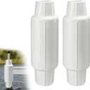 Dock Fender Bumper for Post, Boat Dock Bumpers Slide-Over Post Pole, Slip-On Dock Leg Pipes and Mounting Brackets, Vertical Protection, Soft UV-Resistant Marine-Grade Vinyl (2 Pack-White)