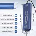 LED Transformer 12V 100W Waterproof IP67 Ultra Slim LED Driver 110V AC to 12V DC 8.3A 100 Watt Quiet Low Volt Converter LEDs Power Supply Constant Voltage for LEDs Strip, Indoor & Outdoor