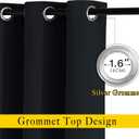 NICETOWN Black Out Curtains for Bedroom 84 inches Long - Light Reducing Thermal Insulated Solid Grommet Curtains/Panels/Drapes for Living Room (Set of 2, W52 x L84)