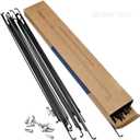 BaveL 36Pcs 14G J Bend Bicycle Steel Spokes(234-249 mm),Cycle Spokes with Brass Nipples,Mountain Bike Steel Spoke,for MTB Wheel Spokes,Ebike,Trekking,City Bikes-Replacement/Repair Spoke (237, black)