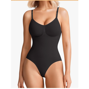 BRABIC Tummy Control Shapewear for Women Seamless Shapewear Bodysuit Body Shaper Waist Trainer Body Suit S/M