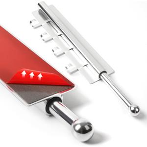 Adhesive Valet Rods for Closets Silvery Closet Valet Rod with Hooks 12 inch valet rod for closet pull out Valet Rods for Closet Storage and Organization Storage Clothes Hanger