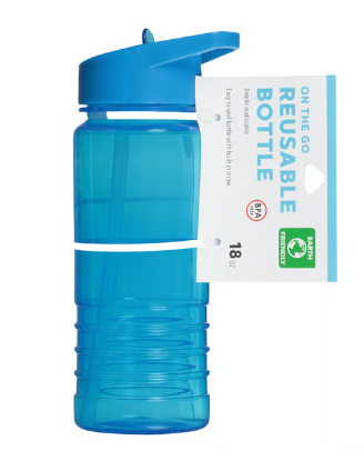 Jacent Reusable Bottle 18OZ Pack of 2 (Green, Blue)