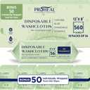 ProHeal Large Wet Wipes for Adults - Case of 10 and 50 Individually Wrapped 12""x8"" Disposable Body Wipes - Fragrance Free with Aloe, Chamomile, and Vitamin E - For Bathroom, Cleansing, and Travel