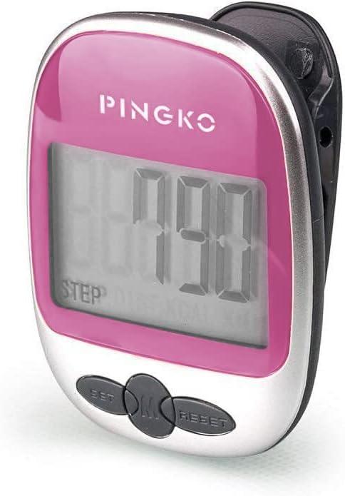PINGKO Outdoor Multi-Function Portable Sport Pedometer Step/Distance/Calories/Counter (Pink)