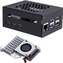GeeekPi Metal Case for Raspberry Pi 5, with Pi 5 Active Cooler for Raspberry Pi 5 4GB/8GB, Support X1000/X1001/X1003/N04/N05 PCIe Peripheral Board