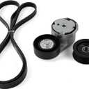 Belt Tensioner Pulley with Idler Pulley Serpentine Belt Kit for Dodge Grand Caravan Charger Durango Ram 1500 2500 3500 Chrysler 200 300 Town & Country 3.6L V6 3pcs for 39282 + 38082 + 6PK1960