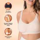 Truekind Bras for Women - Comfortable Wireless Support Bra, Seamless Full Coverage No Underwire Bra for Everyday Comfort (XXXL)