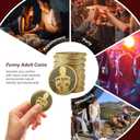 5 x 2PCS Double-Sided Beautiful Woman Coins,Funny Adult Coins - Heads and Tails for Prank Games, Lucky Tokens& Valentine's Novelty Gifts (Golden)