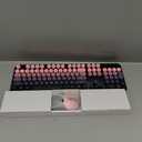 Wireless Keyboard and Mouse, MOFII 104 Round Keycaps Retro Typewriter with OTG & Brush, Full-Size Ergonomic, Ideal for Windows PC, Home, Office and College Peach Pink