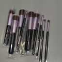 BS-MALL Makeup Brushes Premium Synthetic Foundation Powder Concealers Eye Shadows 14 Pcs Purple for Makeup Beginner or Professional with Travel Case