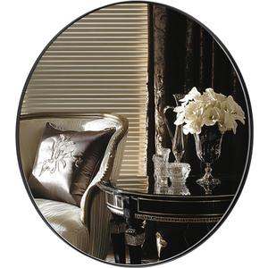 ANDY STAR Round Wall Mirror for Bathroom, 30 Inch Black Circle Mirror Modern Premium Stainless Steel Metal Frame Wall Mounted for Bathroom, Entryway, Vanity, Living Room, Bedroom (30"L x 30"W)