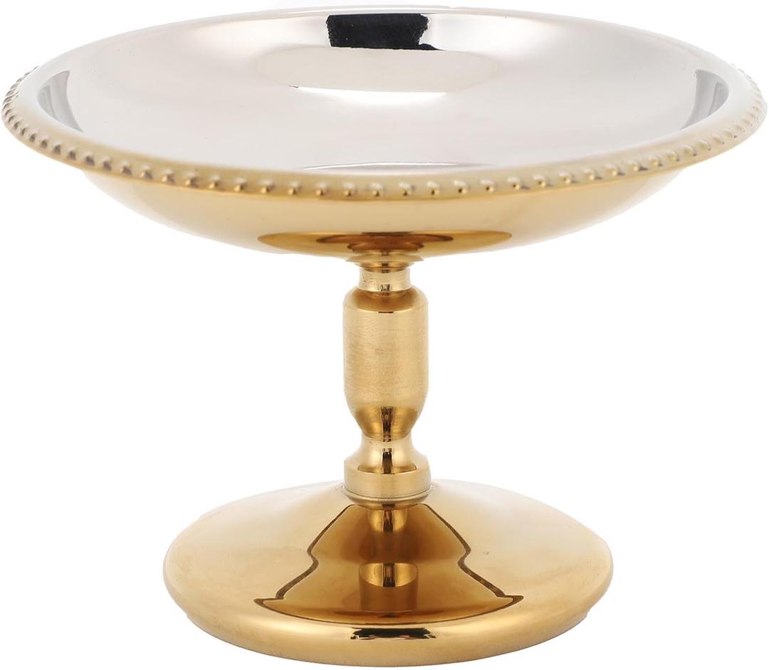 Stainless Steel Footed Ice Cream Cup, Serving Dessert Bowl, Tall Ice Cream Dish Mug Candy Sauce Cups for Snack Cereal Salad Fruit Pudding Party Yogurt Home, Gold