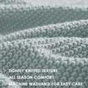 Ink+Ivy Bree Knit Throw Blanket for Bed, Sofa, and Couch, Lightweight, Breathable, Soft & Cozy Summer Blanket, Throw (50 in x 60 in) Light Blue
