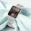 TOYOUTHS Dressy Bracelet Compatible with Apple Watch Bands 38/40/41/42/44/45/46/49mm Women, Celtic Stainless Steel Metal Fancy Nice Pretty Strap for iWatch Series 11 10 9 8 7 6 5 4 Ultra/SE 3 2 1 (Starlight)