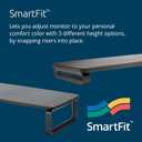 Kensington SmartFit Extra Wide Monitor Stand, Adjustable Height, Ergonomic Design (K52797WW) Black