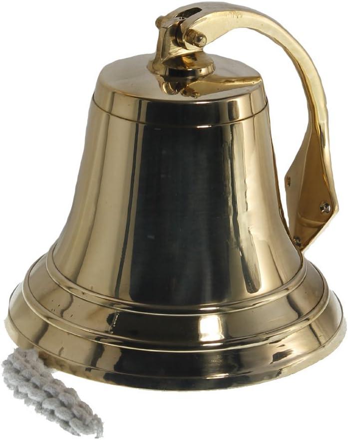 8" Polished Brass Dinner Bell - Nautical Ship Decor