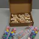 WOWOSS 14 Pcs Wooden Cars to Paint, Unfinished Wooden Craft Painting Toys for Students, Race Car Party Birthday Party Favors, with 3 Sets of Paint & 5 Car Sticker Sheets