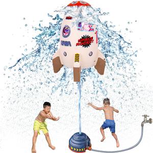 ArtCreativity Water Rocket Sprinkler for Kids, Water Rocket Launcher Toys, Outdoor Sprinkler for Kids - Water Toys for Backyard Garden Lawn Swimming Pool, Summer Fun for Kid Outdoor