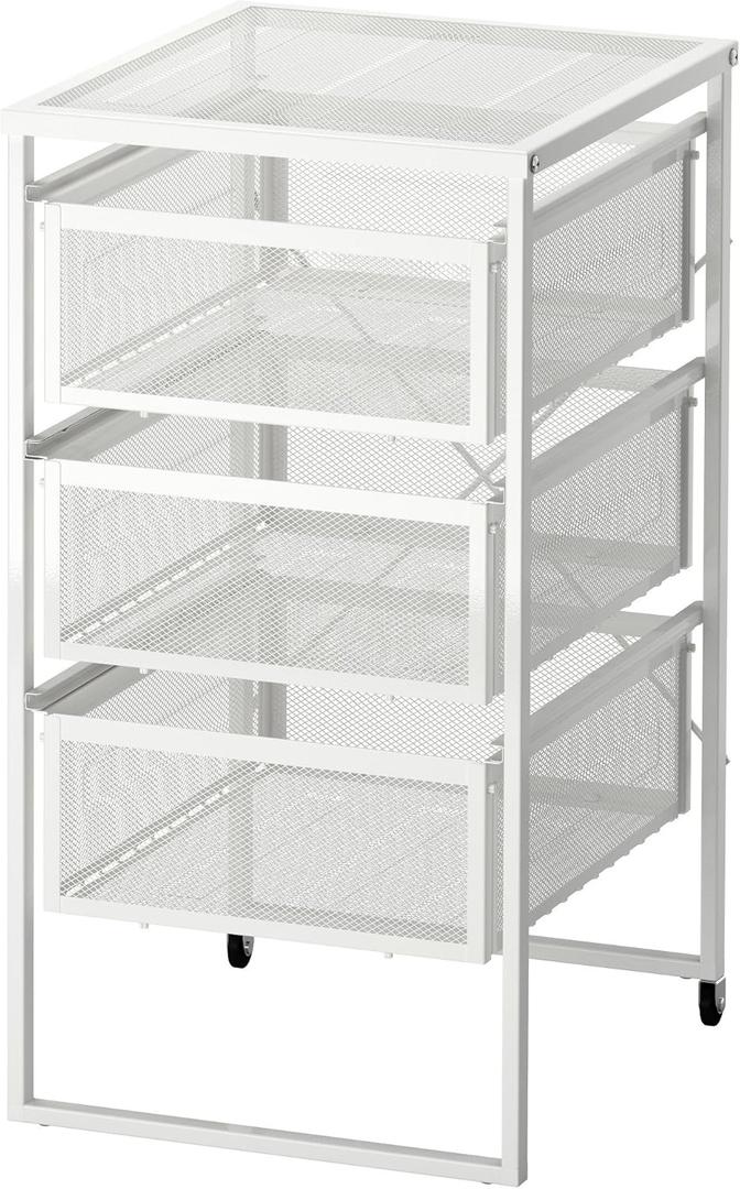 LENNART Drawer Unit, White Metal, 1 Drawer, 33 cm Depth, 5 kg Max. Load