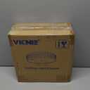 VICNIE 2-Light Flush Mount Ceiling Light, 12 inch Modern Ceiling Light Fixture with White Metal and Frosted Glass Shade for Hallway, Kitchen, Bedroom