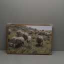 InSimSea Framed Canvas Wall Art Vintage Decor, Sheep On The Dunes Oil Painting Prints, Eclectic Room Decor, Retro Wall Art for Bedroom Home Bathroom Wall Decoration, 8"x10" (10L" x 8W", Op de duinen)