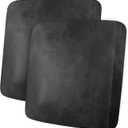 Leather Look Couch Cushion Covers Sofa Seat Slipcovers Sets Couches Furniture Protector for Sectional Armchair Loveseat Pets Kids Stretch Spandex Fabric (2 Cushion Loveseat, Dark Grey)