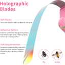 Fly Fans for Tables Fly Repellent Outdoor Keep Flies Away, Flies Spinner Table Top with Holographic Blades, Bug Traps for Picnic, Party, BBQ (Pink)