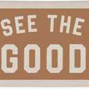 See The Good Wall Decor, Inspirational Wall Decor, Boho Accent Vintage See The Good Sign Linen Banner Wall Hanging Banner Flag, Accent Wall Decor (Beige - Standard)