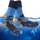 RANDY SUN Waterproof Socks, Unisex Hiking Wading Trail Running Kayaking Crew Socks (Blue, L)
