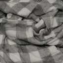 BEDELITE Plaid Fleece Twin Blanket for Couch & Bed, Grey & White Checkered Flannel Blanket, Cozy & Soft Buffalo Plaid Decor Blanket for Women, Men, 60"x80"