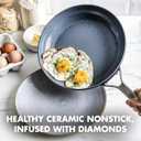 GreenPan Paris Pro Hard Anodized Healthy Ceramic Nonstick, 10" Frying Pan Skillet, PFAS-Free, Dishwasher Safe, Grey