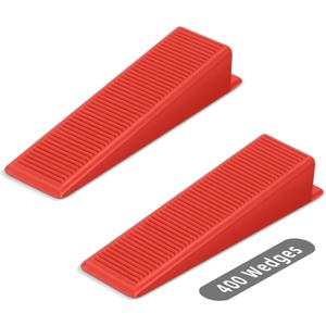 400 Pcs Reusable Tile Leveling System Wedges Suitable for 1/8" spacers, 1/16" spacers, 1/32" spacers Tile Installation