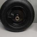 14.5" Wheelbarrow Tire, 3.50-8 Pneumatic Tire, Universal Wheelbarrow Wheel for 4.80/4.00-8, 4.00-6, and 2.50-8, with 6" Centered Hub, 5/8" Axle Bore Hole, Sealed Bearings