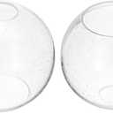 PATIKIL 6 Inch Seeded Clear Glass Globe Shades Replacement, 2pcs Handmade Glass Lamp Shade Lampshade Light Fixture with 1-5/8" Fitter for Chandelier Pendant Light Wall Sconces