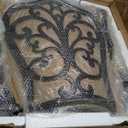 NUU GARDEN 3 Piece Bistro Set Outdoor, All Weather Cast Aluminum Patio Bistro Sets Patio Table and Chairs Set of 2 with Umbrella Hole for Yard, Balcony, Black, Butterfly Backrest