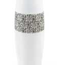 fanquare 20 Inch Tall Floor Ceramic Vase, Boho White and Daisy Pattern Flower Display Vase for Home Office Dcor, Living Room Vase