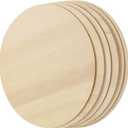 6 PCS 20 Inch Wood Circles, Unfinished Wooden Rounds Large Wood Circles Blanks Round Wooden Discs for Crafts, Door Hanger, Pyrography and Painting