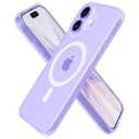 oakxco for iPhone 17 Case Clear Magnetic, [Compatible with Magsafe] Ultra Slim Thin Transparent Silicone Mag Safe Phone Case, Non-Yellowing Plastic Soft TPU Shockproof Bumper, Purple Lavender