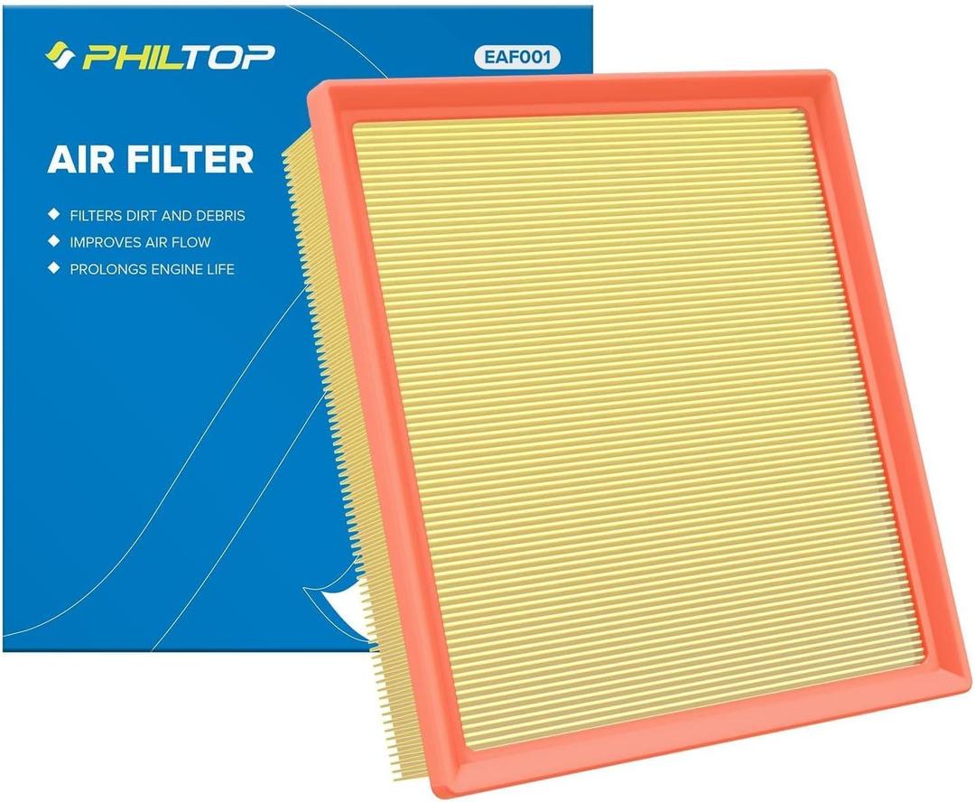 PHILTOP Engine Air Filter CA10755 Replacement for 2011-2021 Grand Cherokee 3.6L/V8 5.7L/V8 6.4L, 2012-2017 Camry V6 3.5L, 2014-2019 Highlander L4 2.7L/V6 3.5L, 2013-2018 Avalon V6 3.5L