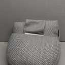 Momcozy Portable Pregnancy Pillow  W Shaped Maternity Support for Side Sleepers, Adjustable Travel Wedge Pillow for Back, Belly, and Hip Relief, Ideal for Pregnant Women, Deep Grey (Regular, Gray)