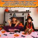 Buryeah 4 Pack Fall Throw Blankets Pumpkin Maple Leaf Turkey Lightweight Soft Warm Cosy Thanksgiving Autumn Flannel Blanket for Sofa, Bed, Couch, Home Decor(Skeleton,40 x 50 Inches)