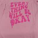 SOLY HUX Women's Oversized T Shirts Graphic Tees Letter Print Casual Trendy Summer Loose Tops (Large, Pink)