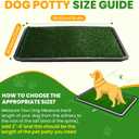 FURWAY Dog Grass Pad with Tray Artificial Grass Puppy Pee Pad for Dogs, Reusable 4-Layer Training Potty Pad with Tray, Quick Absorbent Indoor & Outdoor Portable Dog Patio Potty ( 35.4"x23.6")