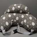 Momcozy Original Nursing Pillow for Breastfeeding-Innovative Safety Guard - Wider Feeding Pillows for More Support for Mom & Baby- Easier Nursing & Hand Free- Fit for All, Removable Cotton Cover (Grey)